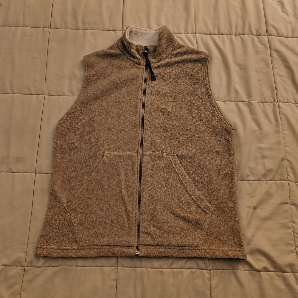 Men's Tan Fleece Vest
